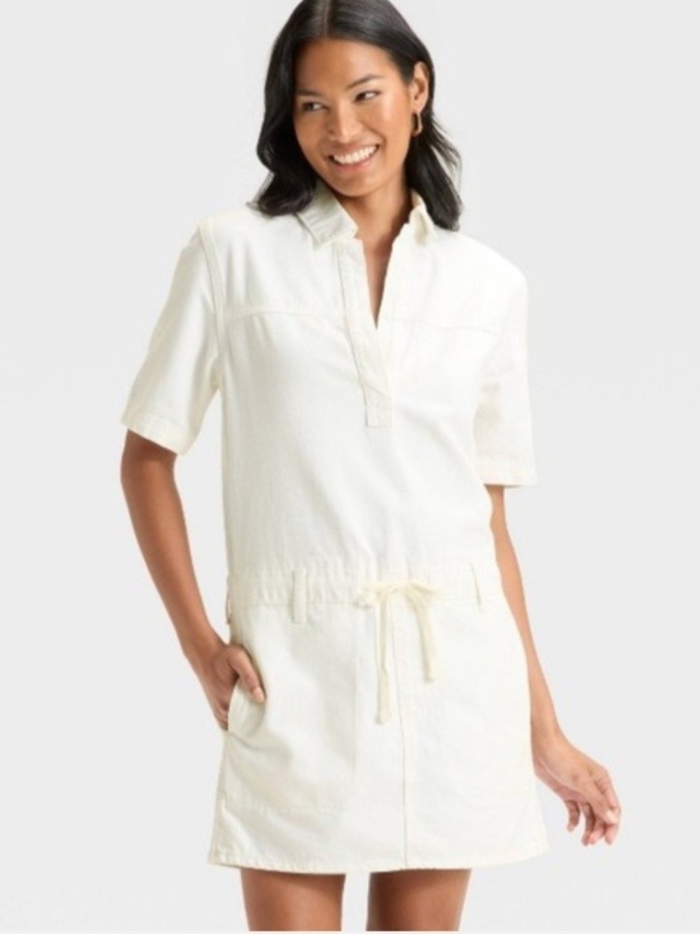 Universal Thread White Collared Button-Front Shirt Size Small NWT
